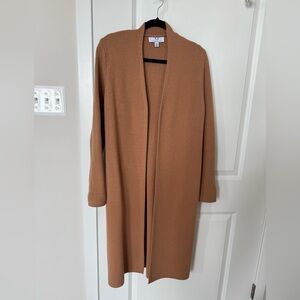 Magaschoni Camel Open Long Front Cardigan
